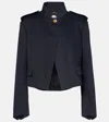 Chloé Short Jacket Epaulettes In Blue
