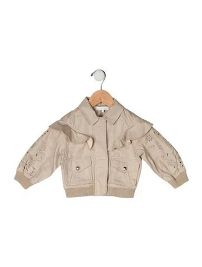 Pre-owned Chloé Babies' Cotton Jacket In Neutral