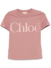 Chloé Pink Cotton Jersey Fitted T-shirt