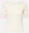 Chloé Interlock Short Sleeve Knit Top In White