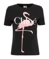 Chloé Women Black Crewneck T-shirt With Maxi Logo Print On The Front In Cotton Woman In Black