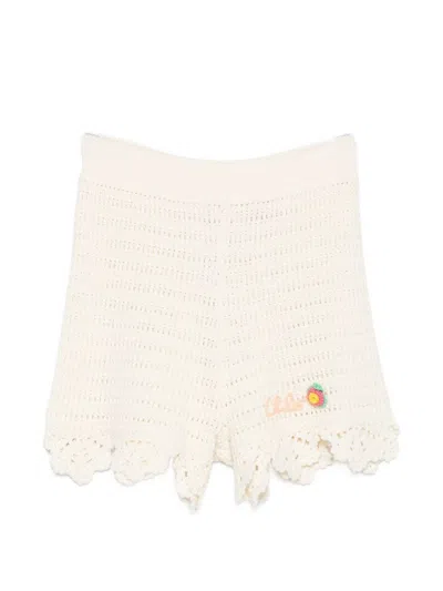 Chloé Cotton Knit Shorts In White