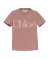 Chloé Pink Cotton Jersey Fitted T-shirt In Nude
