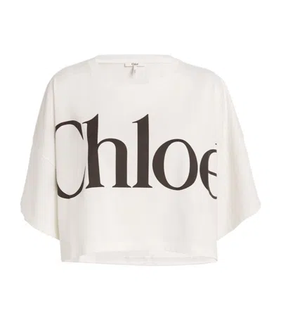 Chloé Oversize Cotton T-shirt In White