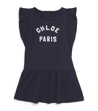 CHLOÉ COTTON LOGO DRESS