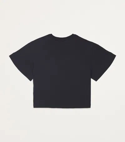 Chloé Kids' Cotton Logo T-shirt In Navy