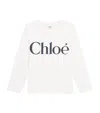 Chloé Kids Long-sleeve Cotton T-shirt In White