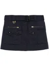Chloé Cargo Mini Skirt In Blue