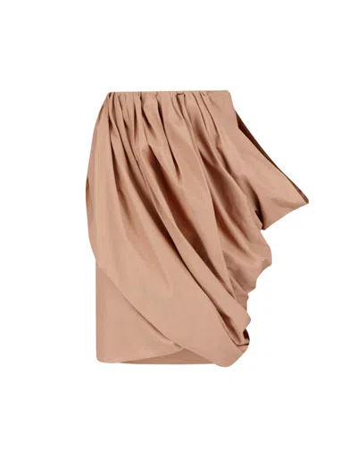 Chloé Cotton Mini Skirt With Flattering Fit In Pink