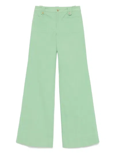 Chloé Cotton Pants In Green