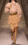 Chloé Cotton Peplum Midi Skirt In Neutral