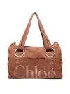 Chloé Womens Wild Pink Plage Medium Cotton Tote Bag In Nude