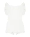 Chloé Cotton Poplin Overall In White
