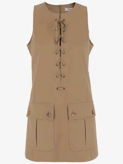 CHLOÉ CHLOÈ COTTON SATIN DRESS