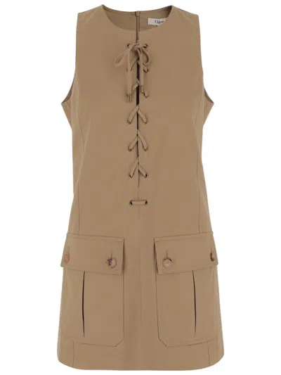 CHLOÉ CHLOÉ COTTON SATIN DRESS