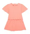 Chloé Cotton Scallop-trim Dress In Pink