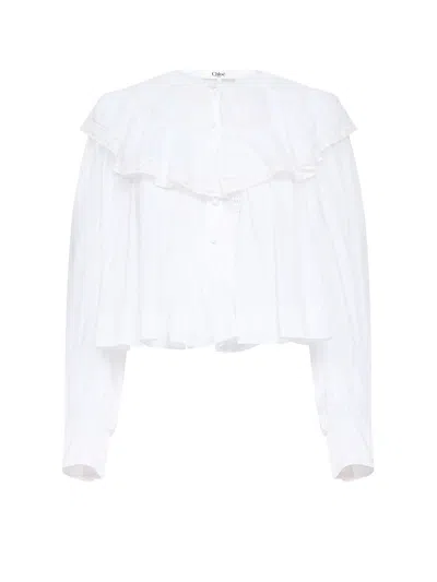 Chloé Cotton Shirt In White