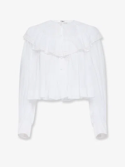 Chloé Cotton Shirt In White