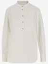 Chloé Long-sleeved Tuxedo Shirt In White