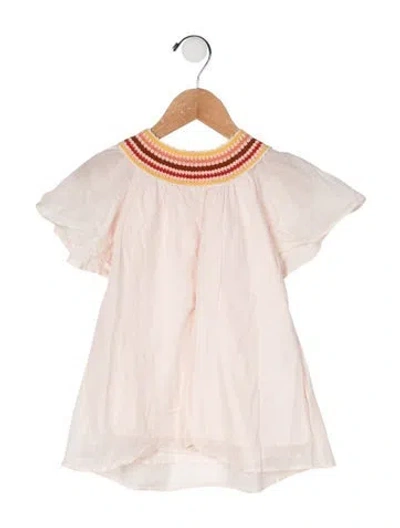 Pre-owned Chloé Babies' Cotton Short Sleeve Dress In Pink