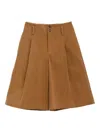 Chloé Cotton Shorts In Bermuda Length In Brown