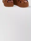 Chloé Cotton Shorts With Front And Back Pockets In Brown