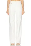 Chloé Cotton Straight Trouser In Coconut Milk