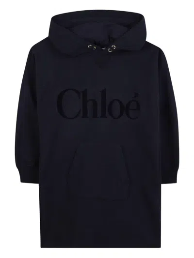 CHLOÉ COTTON SWEATSHIRT DRESS CHLOE