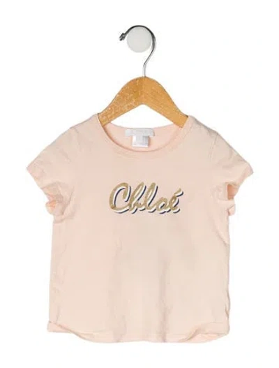 Pre-owned Chloé Babies' Cotton T Shirt In Pink