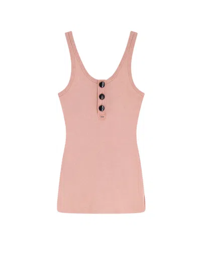 Chloé Cotton Tank Top In Multi