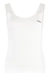 Chloé Cotton Tank Top In White