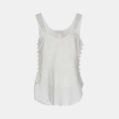 Pre-owned Chloé Cotton Top 38 In White