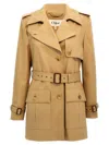 Chloé Chloe Women Short Trench In Beige
