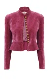 Chloé Cotton Velvet Jacket In Purple