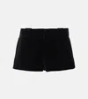 Chloé Tailored Velvet Mini Shorts Trousers Black In Schwarz