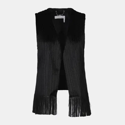 Pre-owned Chloé Cotton Waistcoat 36 In Black