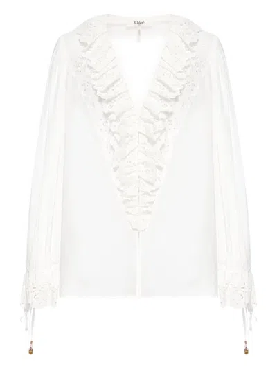 CHLOÉ CHLOÉ COTTON VOILE TOP