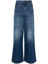 Chloé Wide-leg Denim Jeans With High Waist And Five-pocket Design In Blue
