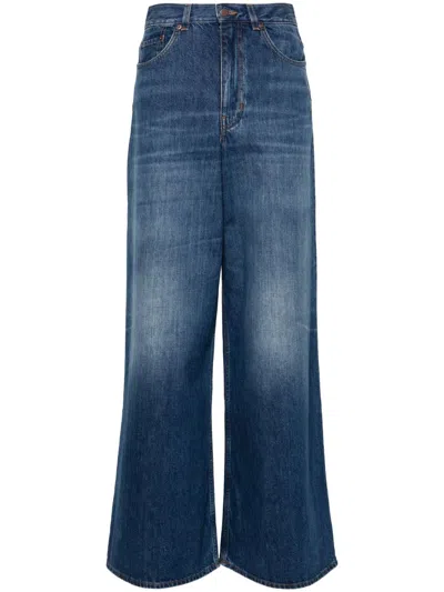 CHLOÉ CHLOÈ COTTON WIDE LEG DENIM JEANS