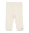 Chloé Ivory Embroidered Cotton And Wool Legging In Ivory
