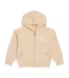 Chloé Cotton-wool Logo Zip-up Hoodie In Neutral