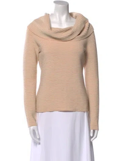 Pre-owned Chloé Cowl Neck Long Sleeve Top In Pink