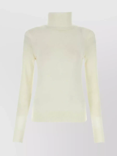 Chloé Wool Turtleneck Sweater In Cream