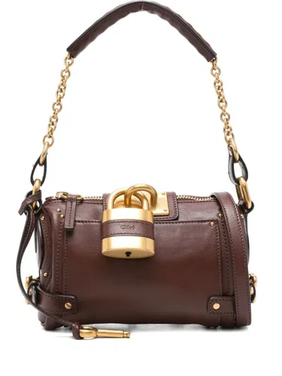 CHLOÉ CHLOÉ CRAFTY BROWN LEATHER PADDINGTON BAG