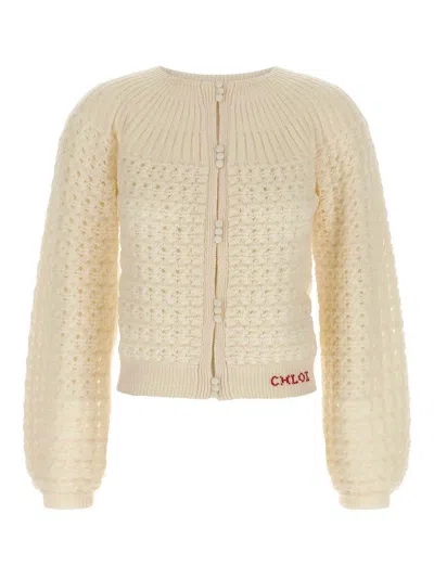 CHLOÉ JACQUARD LOGO CARDIGAN