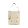Chloé Cream Calf Leather Bos Taurus Shoulder Bag In Neutral