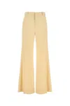 Chloé Chloe Women Cream Canvas Wide-leg Pant In Nude
