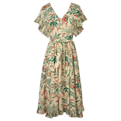 Pre-owned Chloé Chloe Cream Color Cotton Veil Dress In White