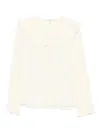 Chloé Ruffled-collar Blouse In Neutral