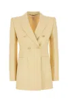 Chloé Cream Hemp Blend Blazer In Brown